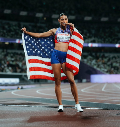 Sydney McLaughlin-Levrone is the best in the world. Again.🥇

@GoSydGo wins gold in Tokyo with a new 400m Championship record time of 47.78. 