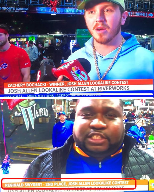 They ran a Josh Allen lookalike contest... the guy on the bottom got 2nd place 😅 