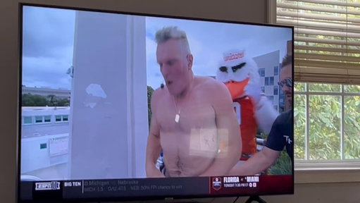 Pat Mcafee sniffing his ballsack on national tv  
