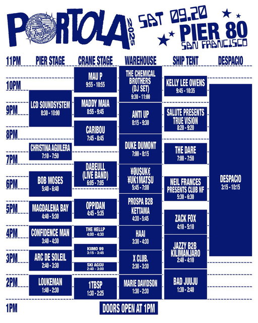 Your updated Saturday set times here reporting for business!!! 