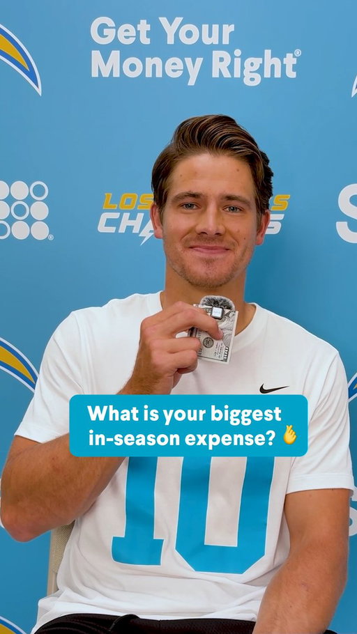 Thanks for stopping by the Money Mic Justin Herbert. Members, which do you think costs Justin more, a new tractor or dinners for the @chargers O-line? Drop your guess in the comments. 