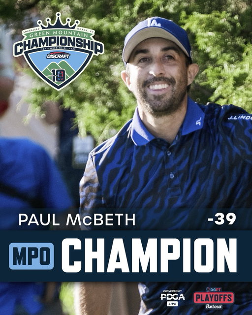 Paul McBeth picks up his second DGPT win of the season! He is your 2025 Discraft's Green Mountain Championship at Smugglers' Notch Resort MPO Champion! 🏆 