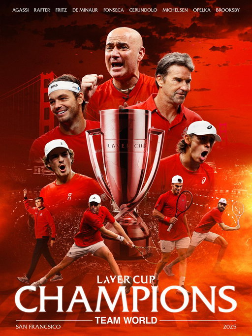 🏆Laver Cup 2025 Champions🏆

Team World defeats Team Europe 15-9 for their third Laver Cup Win.

#LaverCup 