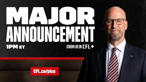 CFL Commissioner Stewart Johnston will make a major announcement regarding significant changes to the game. 

Tune in at 1pm ET on CFL+: https://t.co/nj6W7bN66R 