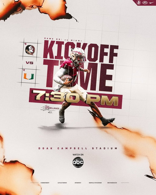 Primetime in Doak for a sold-out showdown 

🔗: https://t.co/IGBq3o7aFz

#NoleFamily | #KeepCLIMBing 