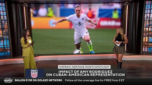 A two-time Olympic Gold Medalist and World Cup champion 🥇

In honor of Hispanic Heritage Month, @ClaudiaMPagan and @CCupo celebrate Cuban-American Amy Rodriguez and her impact on the game for both club and country 