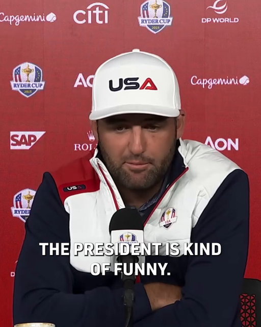 Scottie Scheffler says President Trump calls him after his wins. 

President Trump will be attending the Ryder Cup on Friday at Bethpage Black. 🇺🇸 