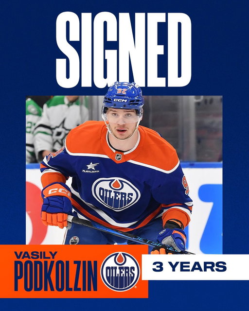 PODZ‼️

The #Oilers have signed forward Vasily Podkolzin to a three-year contract extension with an AAV of $2.95 million. 