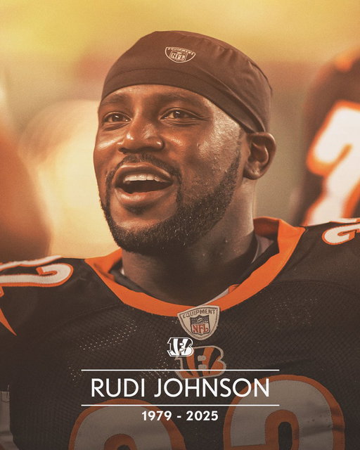 We are deeply saddened by the passing of Rudi Johnson. 