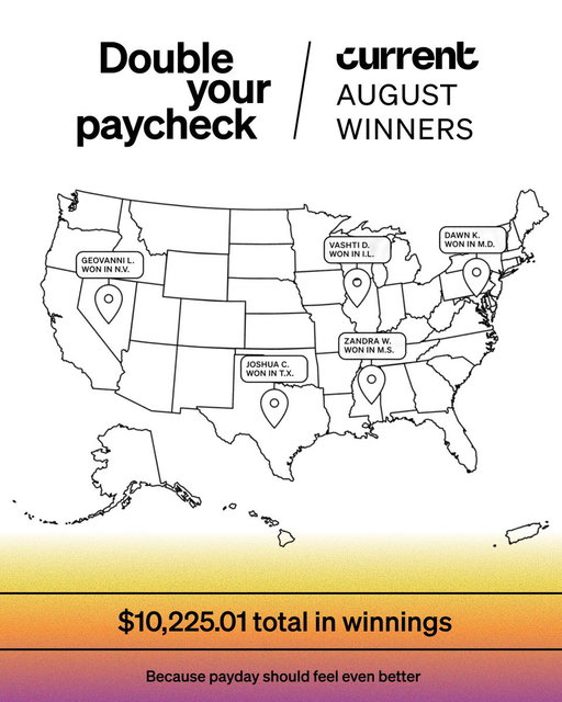 Shout out to our August winners! This is your reminder that this is the last month to qualify for our Double Your Paycheck Sweepstakes. 🚨 