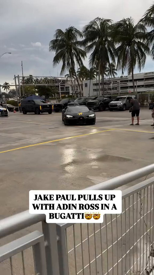 JAKE PAUL PULLED UP WITH ADIN ROSS IN A BUGATTI 👀

—

Friday, November 14
LIVE on Netflix
Kaseya Center - Miami, FL
#JakeTank 