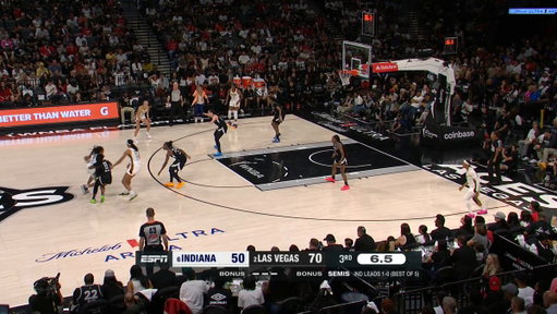 Odyssey Sims glides through the air and banks the shot to end the 3Q ❗️ 