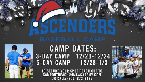The perfect Christmas present this Holiday season! Come join us this December for an unforgettable camp experience at IMG Academy. @IMGAcademy 

#OwnYourDevelopment 