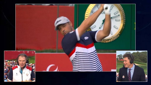 1st Tee. Friday Morning. Colin Jost &amp; Bobby Flay are all of us watching Bryson's drive 🤯

Watch now! https://www.youtube.com/watch?v=aW9atU9BrmE 