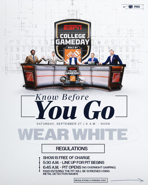 What you need to know before you head over to @CollegeGameDay tomorrow! 👏

→ https://t.co/t3bOCZlGNX

#WeAre 