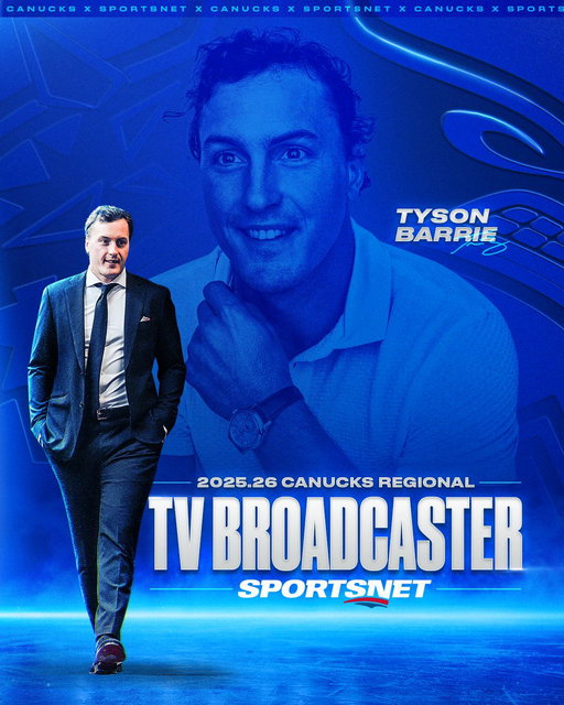 We are excited to welcome 14-year NHL veteran Tyson Barrie to the #Canucks regional home broadcasts on @Sportsnet for the 2025.26 season!

DETAILS | https://t.co/rYv3HRXoE6 