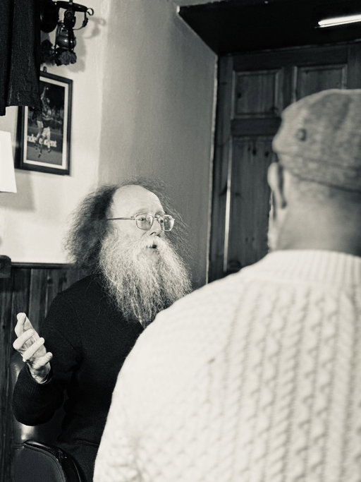 Flew across the ocean with Kelce to hear tales from one of the greatest Irish story tellers of all time, Eddie Lenihan. An absolute honor and privilege. 