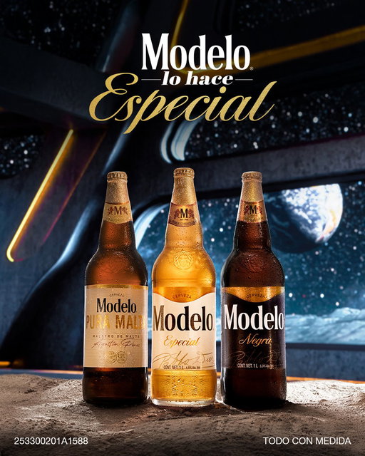 Sabor, Cuerpo y Aroma que aterrizan al presente para que disfrutes lo especial. 🚀🍻 #ModeloLoHaceEspecial 