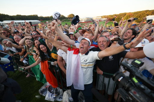 Just an incredible group of wins for Rory McIlroy this year:

- Pebble Beach
- The Players
- The Masters to complete the career grand slam
- Irish Open
- Ryder Cup on away soil 
