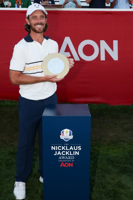 Congratulations to Tommy Fleetwood, winner of the 2025 Nicklaus-Jacklin Award presented by @Aon. 

Tommy exemplified the spirit of the Ryder Cup both on and off the course in his fourth match for @Rydercupeurope 🇪🇺

@Aon_plc | #AonRyderCup 