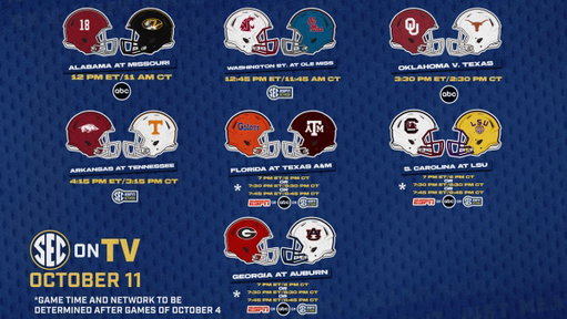 📺 #SECFB on TV: Oct. 11

Updates: http://secsports.social/fbtv0929 