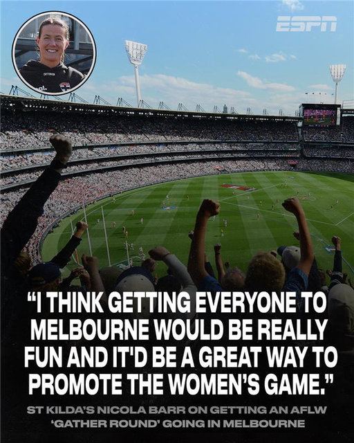 An AFLW Gather Round in Melbourne during men's Grand Final weekend?! 👀 
 
The players are keen for a full-on footy fest...
 
@isadoramcleay WRITES 📝 : http://spr.ly/6014AgjuY 