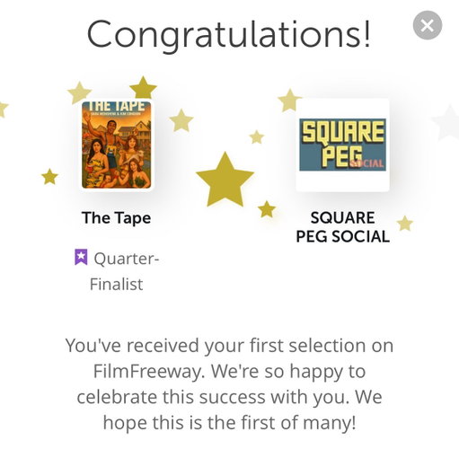 I wrote a comedy feature w/ @kimberlycongdon and it won quarter finalist @ square peg - we love Midsommar and hereditary - so it’s an honor so be acknowledged by Ari asters production company 