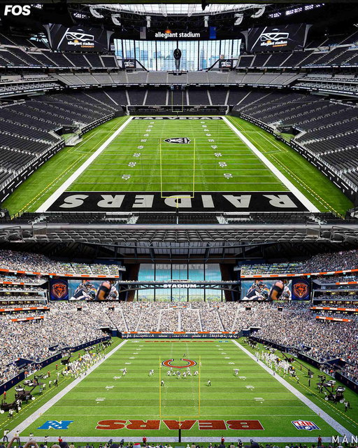 The Raiders' Allegiant Stadium vs. the Bears' proposed stadium in Arlington Heights 