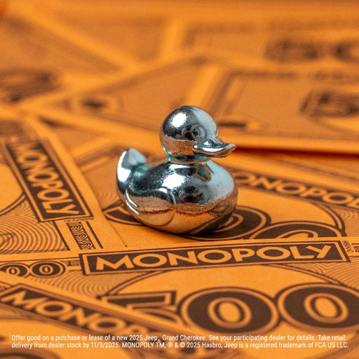 Wanna turn your pretend profits into real rewards? For a limited time only, when you show a $500 bill from your @hasbro Monopoly set to any participating Jeep® brand dealer, you can get $500 bonus cash allowance on a new 2025 Jeep® Grand Cherokee. 
