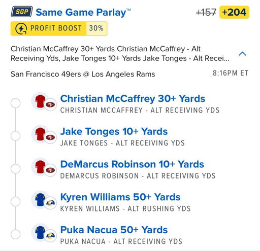 TNF Builder Play (+203 on FD) 🏈🧱

⭐️100 Likes for a "No Chance, Not Hitting - But Imagine if It Did Nuke" ☢️
🔗via @Playbook 

I dont love this TNF game today, just going with a builder and some stepped ups and calling it here! 

#NFLPicks #GamblingX 