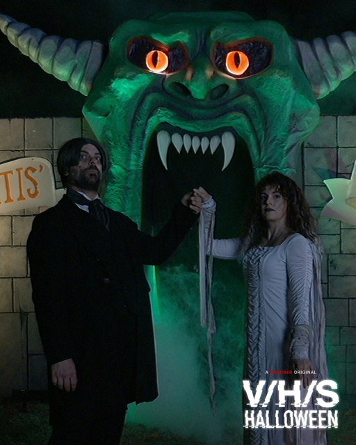 This isn’t your family’s Halloween special.

V/H/S/HALLOWEEN premieres tomorrow on Shudder. 