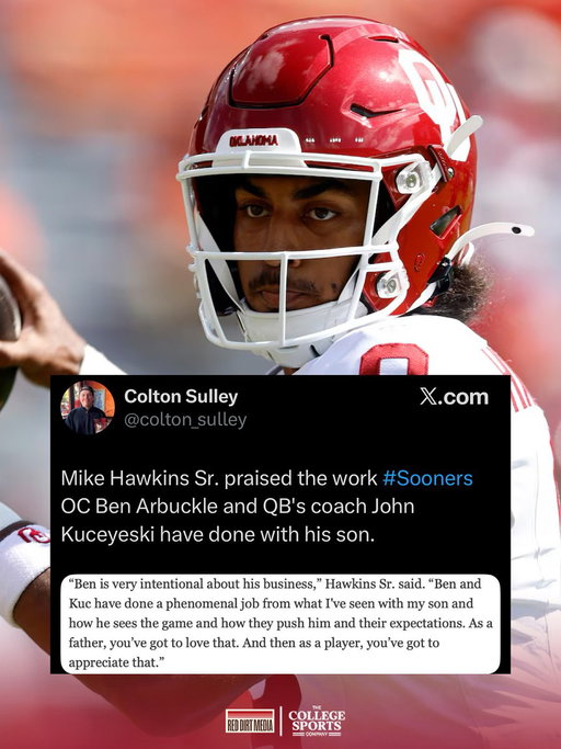 Mike Hawkins Sr. had some great words for the coaching staff about his son’s development and transformation. 