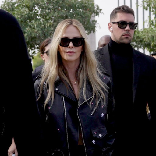 Charlize Theron arriving to the Dior Spring-Summer 2026 show by Jonathan Anderson 
