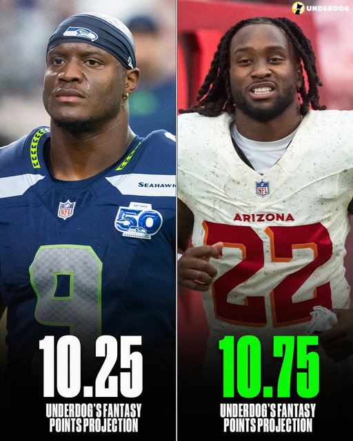 Michael Carter is projected for MORE fantasy points than Kenneth Walker in Week 5 👀