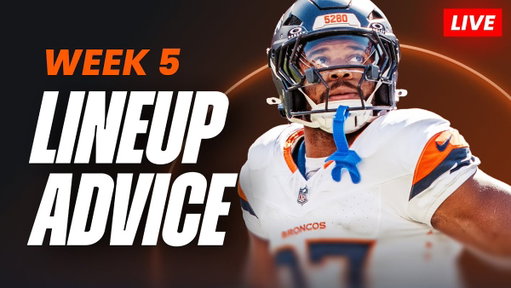 🚨 Reminder: We are LIVE on YouTube at 11am ET TODAY answering your Week 5 Start/Sit Questions! 