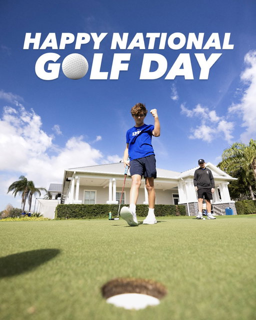 🚀⛳️ ENERGY THROUGH THE ROOF 🚀⛳️ 
Happy National Golf Day from all of us at IMG Academy‼️ 