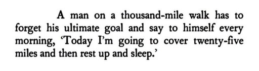 The absolute best advice for achieving a long term goal by Tolstoy. 