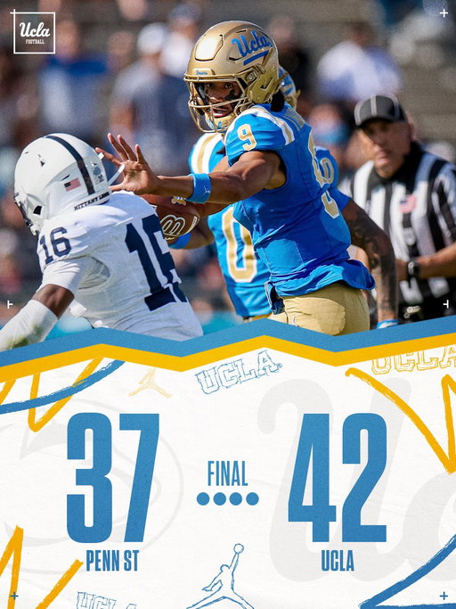PURE HEART!

The Bruins take down No. 7 Penn State, 42-37, at the Rose Bowl!

#GoBruins 