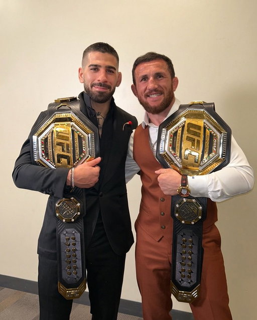 Brother, we’ve reached the point where your victories seem almost normal.
but we all know how hard it is to get there. 
I say it with pride: you’re a living legend!!!!
an example of hard work, sacrifice, and heart.
Beyond the fighter, you’re an incredible person, with a soul too big for your chest. 
❤️
We love you, we support you, and we’re with you every step of the way. @MerabDvalishvil