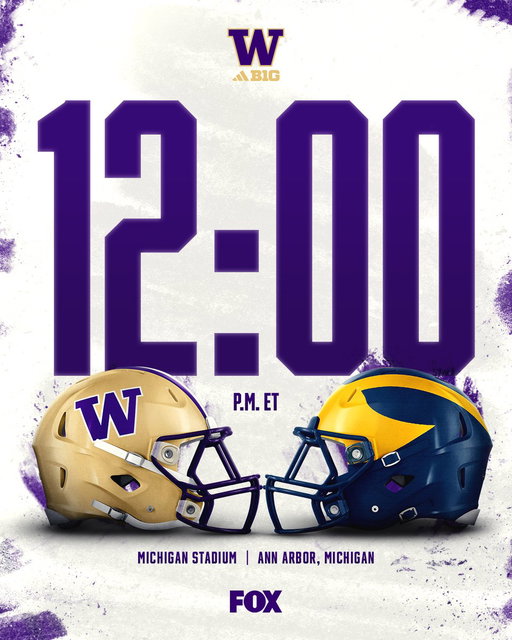 Game time vs Michigan 🚨
🕚 9:00 a.m. PT / 12:00 p.m. ET
🗓️ Saturday, Oct 18
📺 Fox 