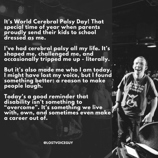 I’ve never been great at walking in a straight line — but somehow, life still led me to a comedy stage.

Here’s to everyone living, laughing, and rolling their own way through it. 💚

#WorldCerebralPalsyDay #DisabilityComedy #BritishComedy #AccessibilityMatters 