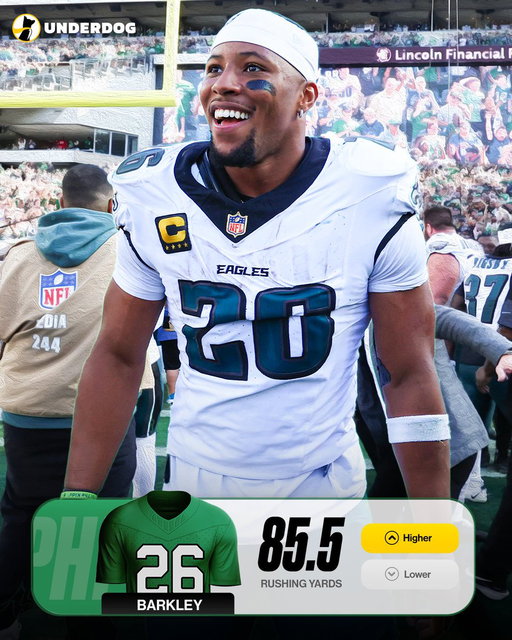 Saquon Barkley has played against his former team, the New York Giants, once in his career.

He totaled 176 rushing yards and a score on 17 carries.

Across 63 career games with 15+ carries, his 10.4 YPC mark against New York was the highest he's ever recorded.

Revenge Game 😈