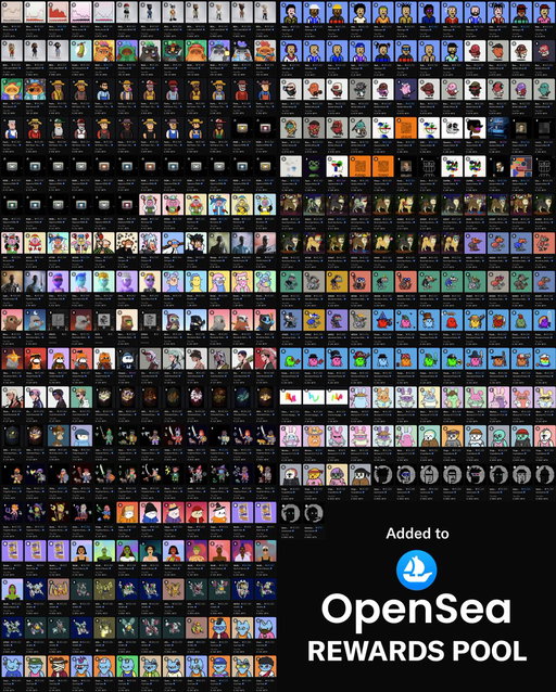 Added to the rewards pool:

1x Bored Ape Yacht Club
1x Pudgy Penguin
3x Chromie Squiggles
5x Doodles
5x Good Vibes Club
5x Sappy Seals
5x Chimpers
5x Wonky Stonks
5x Kanpai Pandas
10x World of Women
10x CryptoMories
15x Cool Cats   
10x Azuki Elementals
10x Moonbirds Mythics
20x Moonbirds Oddities
10x a KID called BEAST
20x Opepen Edition
20x Nakamigos
20x HV-MTL

(deep breath)

20x Beanz
15x Moriusa
10x based punks
20x Gigaverse ROMs
20x Wolf Game - Farmer
20x Memeland Potatoz
20x Bored Ape Kennel Club
10x Forgotten Runes Wizards Cult
15x Forgotten Runes Warriors Guild
10x Otherdeed Expanded
5x Parallel Avatars
10x Moki Genesis
10x Mocaverse
5x Bankr Club

…and one My Fucking Pickle for the culture.