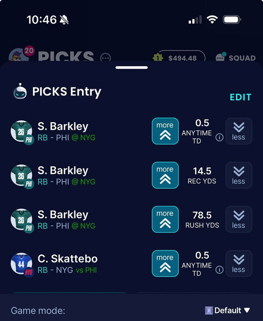 You asked, we delivered 🫡

STACK up to 3 picks from the SAME PLAYER in your lineups now!

Sending 10x free entries to random users who Like + comment their Sleeper Username 🤑 