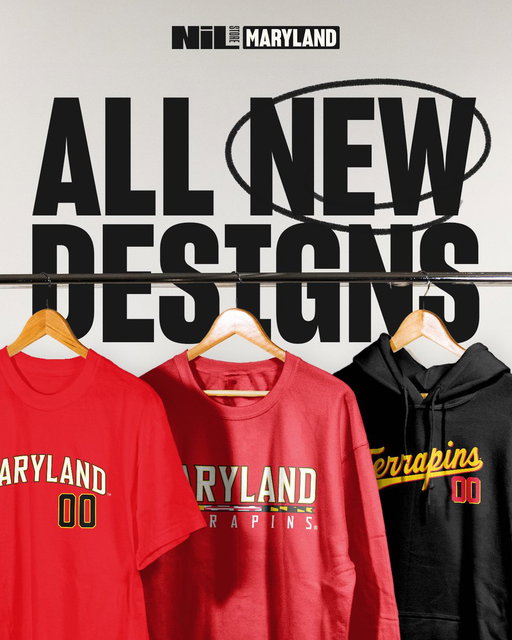 New arrival coming your way Terps Nation, featuring merch for all types of athletes! 

Our revamped designs - now including sport-specific branding - are live!

Shop today and rep your favorite Terps ‼️ 
