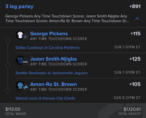 WR ATD PARLAY🫡

LIKE + RT IT UPPPP IF RIDING WITH US🤝
$100 TO SOMEONE RIDING AFTER WE CASH💰

LFG 