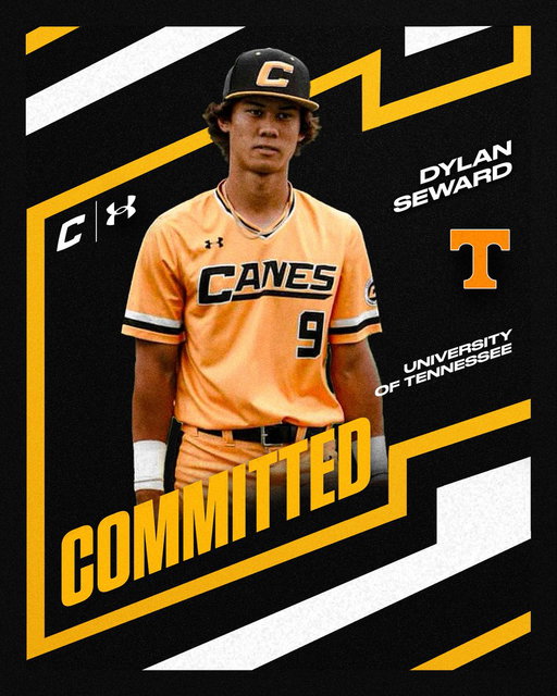 Congrats to Canes 2027 SS @dylan_seward2 on his commitment to @Vol_Baseball 

#thecanes #DifferentBrandOfBaseball 