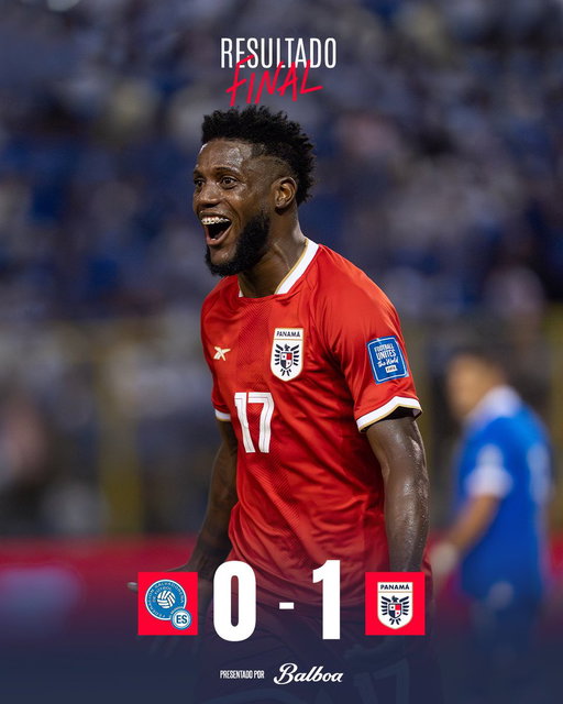 ¡VICTORIA PARA PANAMÁ 🇵🇦🔥! 

Gran triunfo de #PanamáMayor🇵🇦 que se lleva los 3 puntos de 🏟️ el Cuscatlán ante El Salvador 🇸🇻 por las Eliminatorias Mundialistas.

🇸🇻0-1🇵🇦
⚽️J. Fajardo

🏟️ Cuscatlán 
📺 @deportes_rpc y @tvmaxdeportes 

#SigoCreyendo
#MásPanameñosQueNunca 