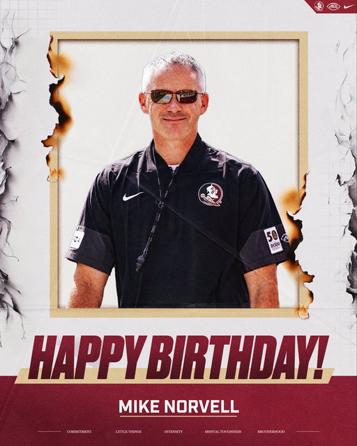 Happy birthday, Coach!

#NoleFamily 