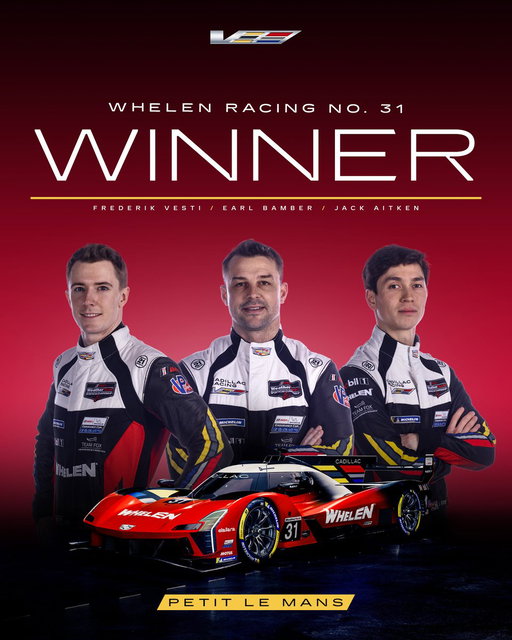 BACK TO BACK 🏆

The No. 31 Whelen Cadillac WINS at Petit Le Mans! 